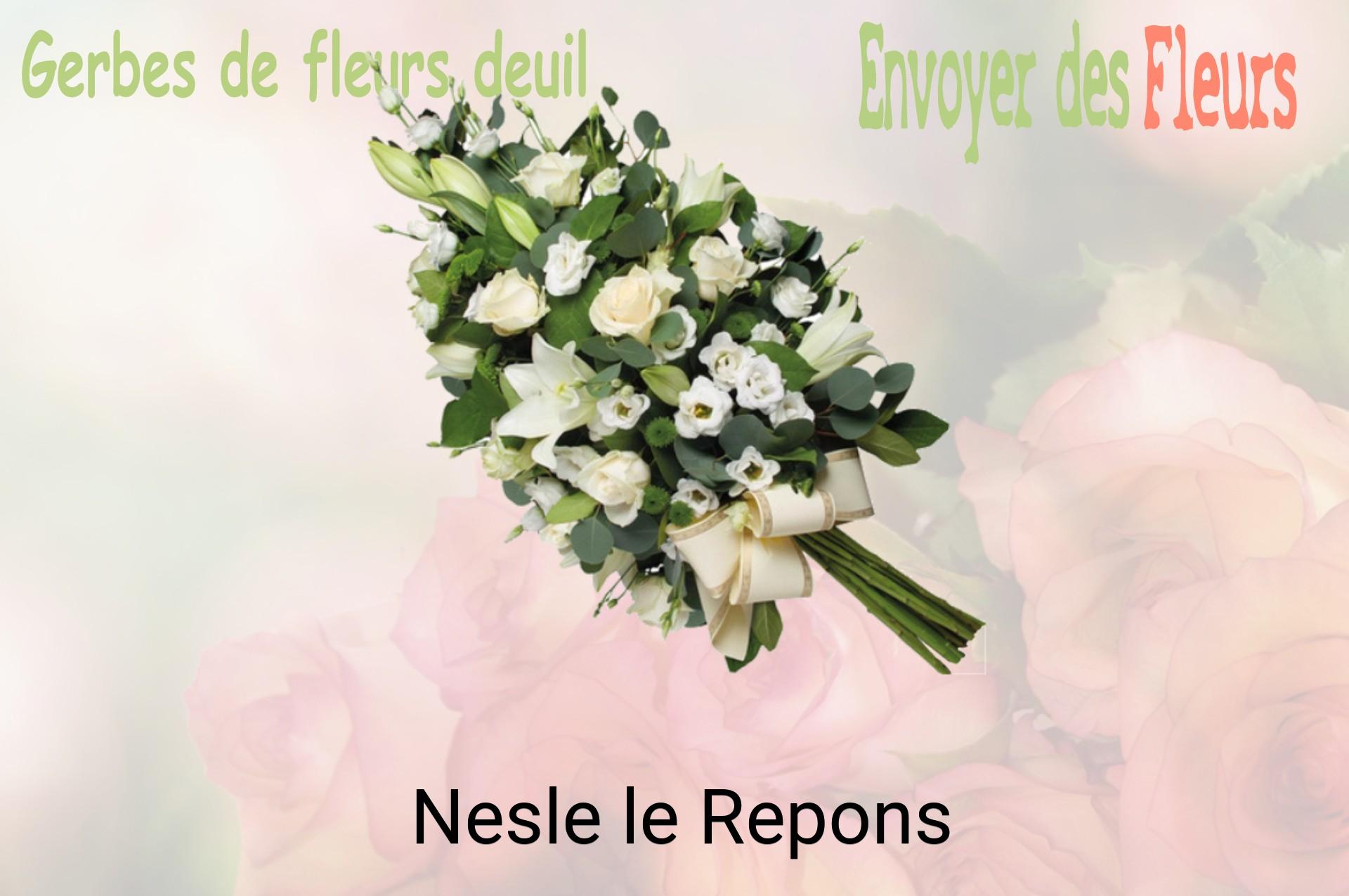 Gerbe de fleurs de deuil livrée à Nesle-le-Repons